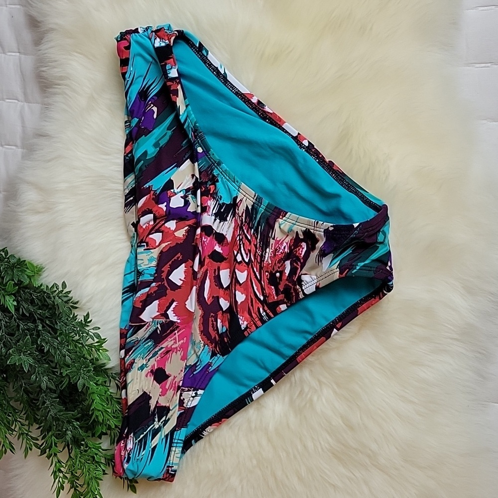 La Blanca Fold-Over Swim Bikini Bottom Size 12